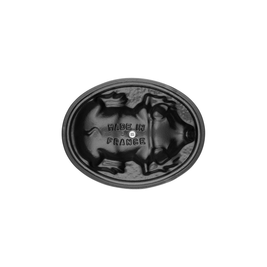 1 qt, Oval, Pig Dutch Oven, Graphite Grey,,large