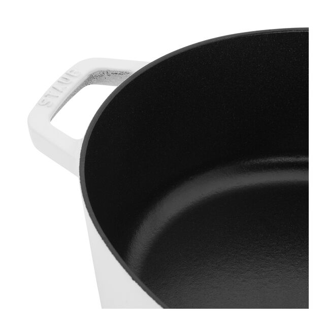 6 qt, Wide Oval French Oven, Pure White,,large