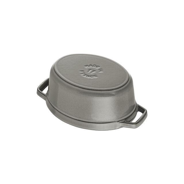 1 qt, Oval, Pig Dutch Oven, Graphite Grey,,large
