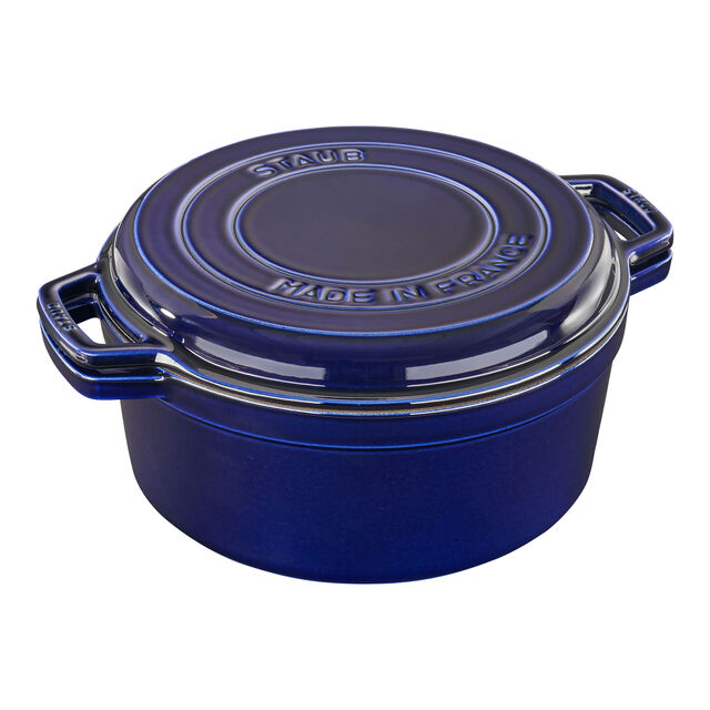 6.5 qt, Braise and Grill Dutch Oven Set, Dark Blue,,large