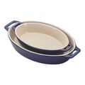 2-pc, Oval Baking Dish Set, Dark Blue,,large