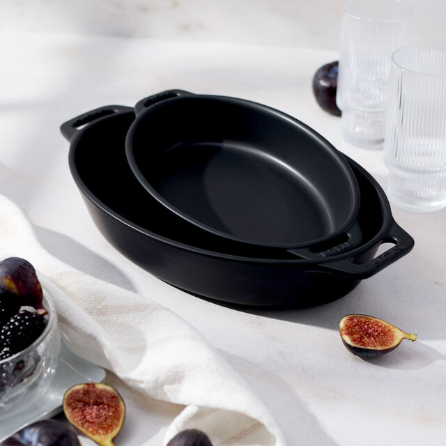 2-pc, Baking Dish Set, Matte Black,,large