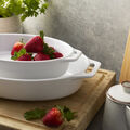 3-pc, Oval, Bakeware Set, White,,large