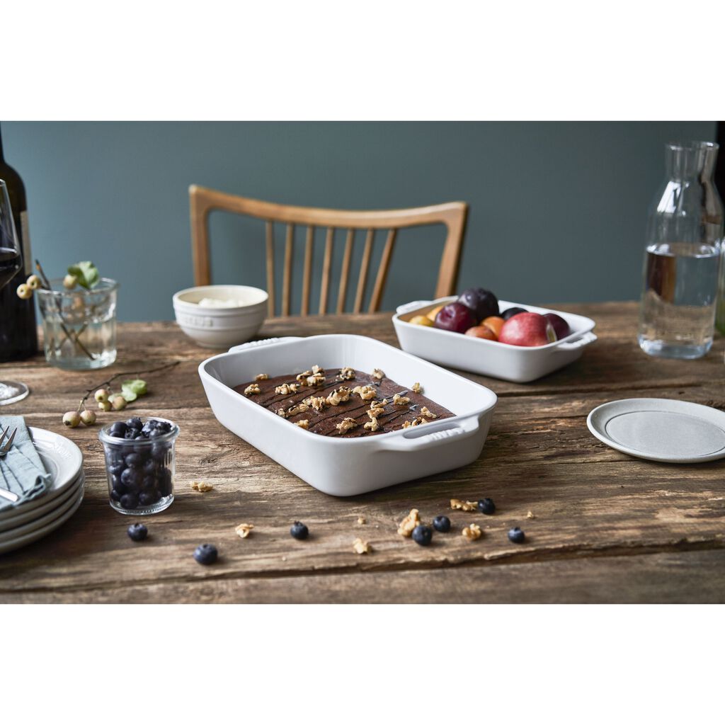 3-pc, Rectangular Baking Dish Set, White,,large
