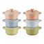 6-pc, Mini Round Dutch Oven Set Macaron, Mixed Colors,,large preview