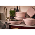 3.5 qt, Braiser With Glass Lid, Peony Pink,,large