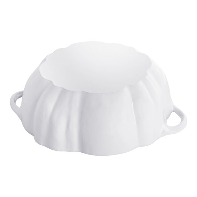 3.5 qt, Pumpkin, Dutch Oven With Stainless Steel Knob, Pure White,,large