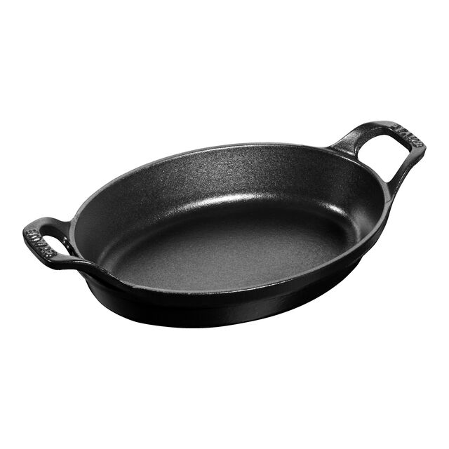 11-inch, Oval, Gratin Baking Dish, Matte Black,,large