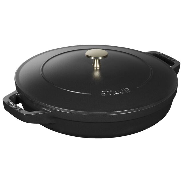 4-pc Stackable Cookware Set, Matte Black, Cast Iron ,,large