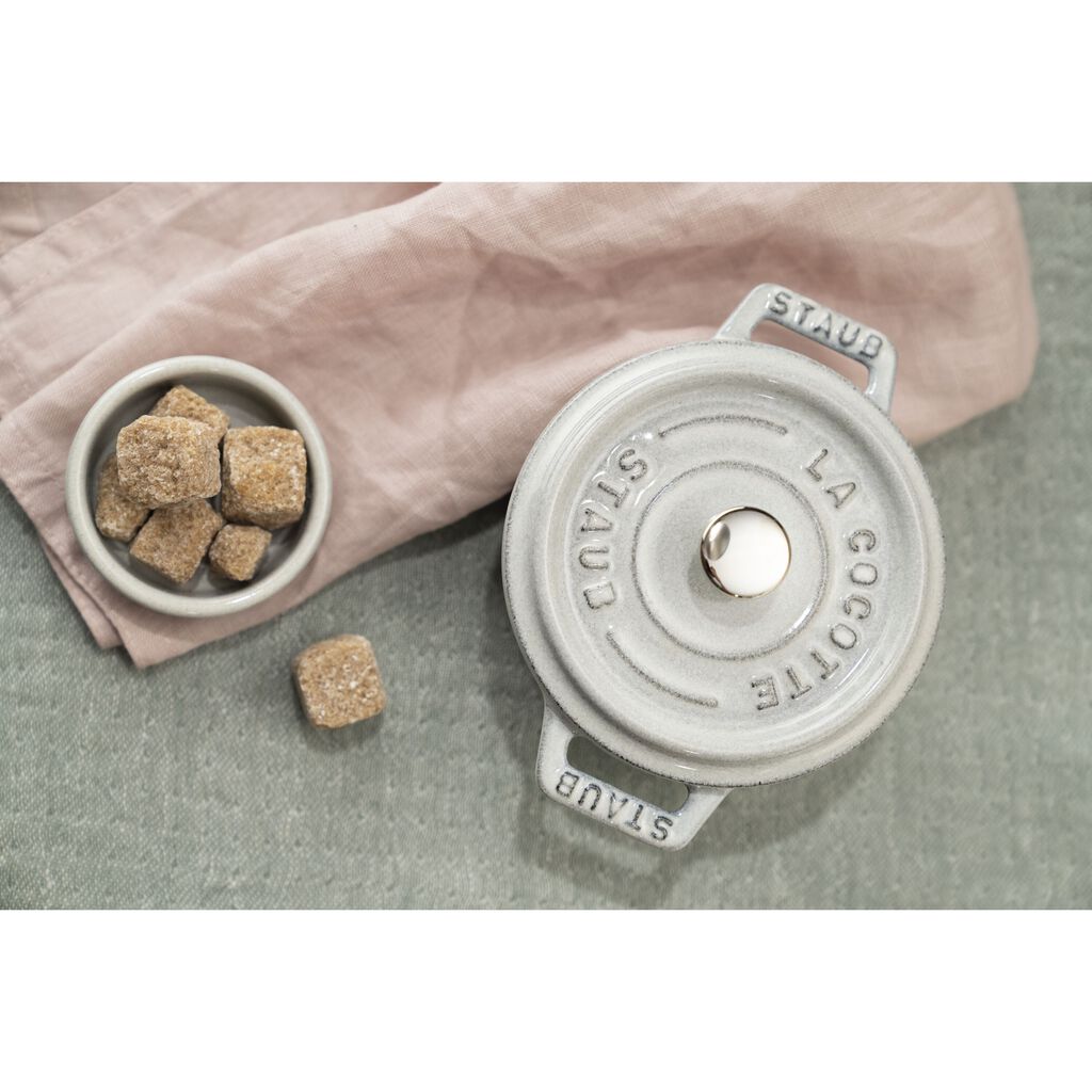 0.25 qt, Mini Round Dutch Oven, White Truffle,,large