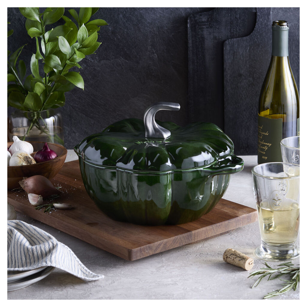 3.5 qt, Pumpkin, Dutch Oven With Stainless Steel Knob, Basil,,large