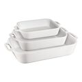 3-pc, Rectangular Baking Dish Set, White,,large