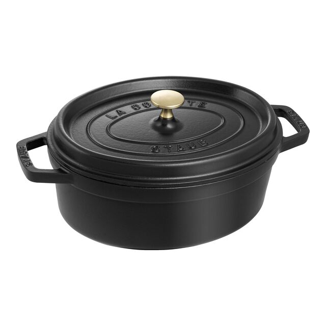 5.75 qt, Oval, Dutch Oven, Matte Black - Factory Second,,large
