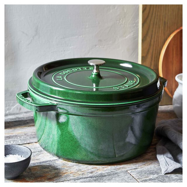 5.5 qt, Round, Dutch Oven, Basil,,large