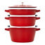 4-pc Stackable Cookware Set, Cherry, Cast Iron ,,large preview