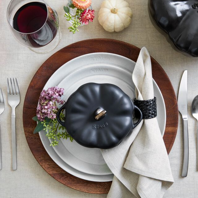 0.75 qt, Pumpkin, Petite Dutch Oven, Matte Black,,large