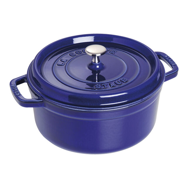 5.5 qt, Round, Dutch Oven, Dark Blue,,large