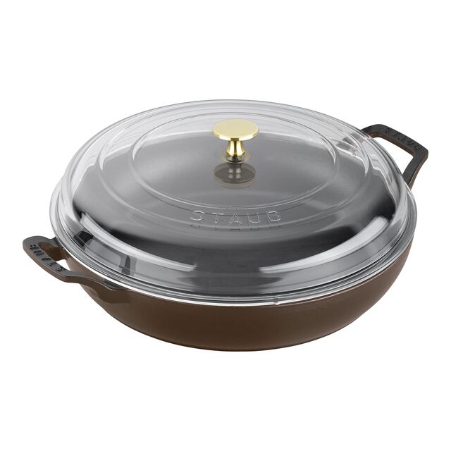 3.5 qt, Braiser With Glass Lid, Matte Espresso,,large