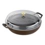3.5 qt, Braiser With Glass Lid, Matte Espresso,,large