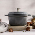 0.75 qt, Round, Dutch Oven, Graphite Grey,,large