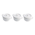 3-pc, Mini Round Dutch Oven Set, White,,large