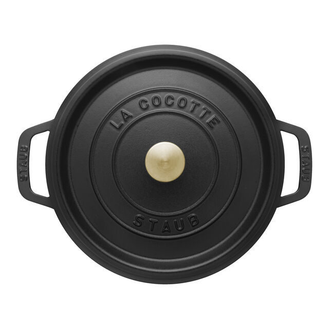 0.5 qt, Round, Dutch Oven, Matte Black,,large