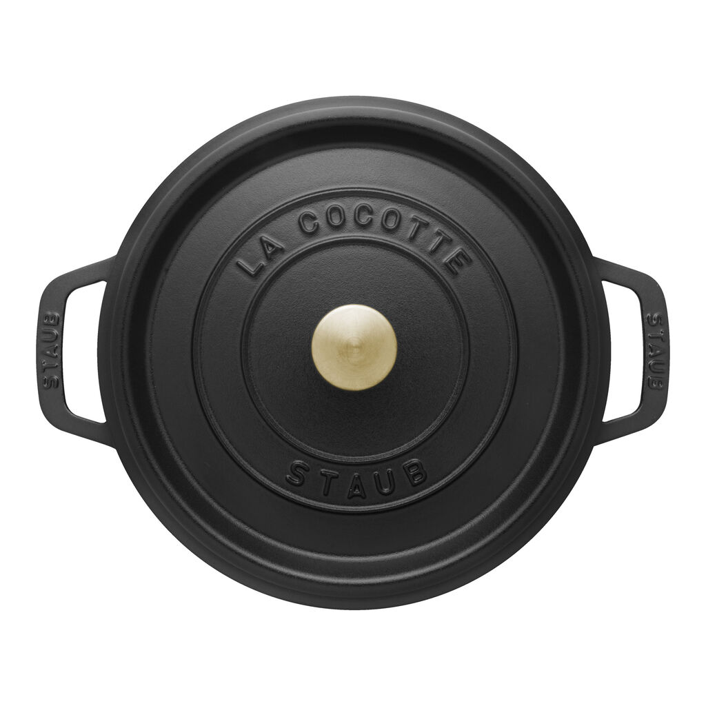 7 qt, Round, Dutch Oven, Matte Black - Factory Second,,large