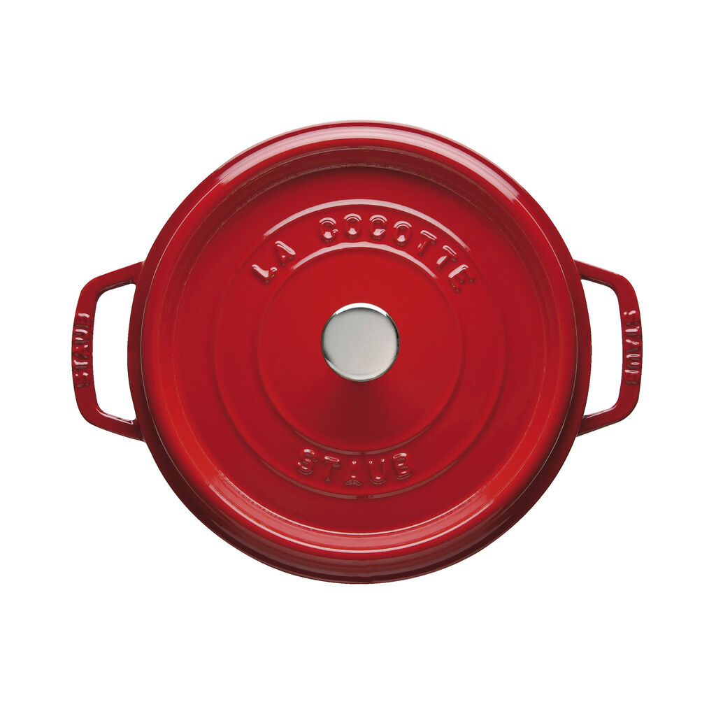 4 qt, Round, Cocotte, Cherry - Factory Second,,large