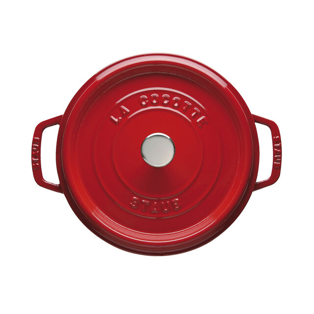 4 qt, Round, Cocotte, Cherry - Factory Second,,large