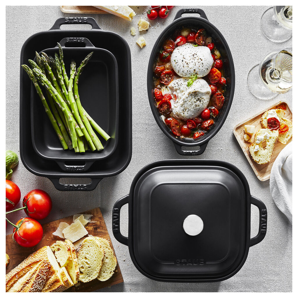 5-pc, Mixed Baking Dish Set, Matte Black,,large