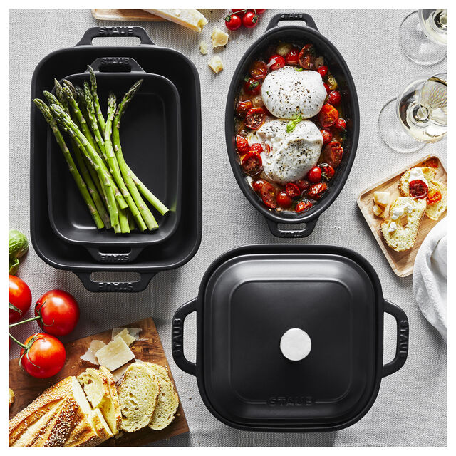 5-pc, Mixed Baking Dish Set, Matte Black,,large