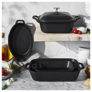 5-pc, Mixed Baking Dish Set, Matte Black