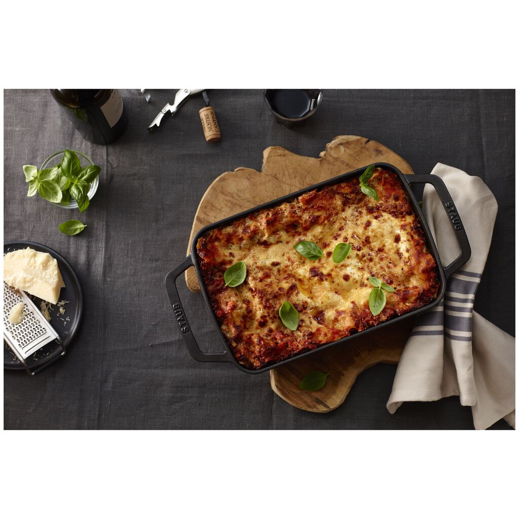 12-x 8-inch, Rectangular, Roasting Pan, Matte Black,,large