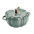 3.5 qt, Pumpkin, Dutch Oven With Brass Knob, Eucalyptus,,large