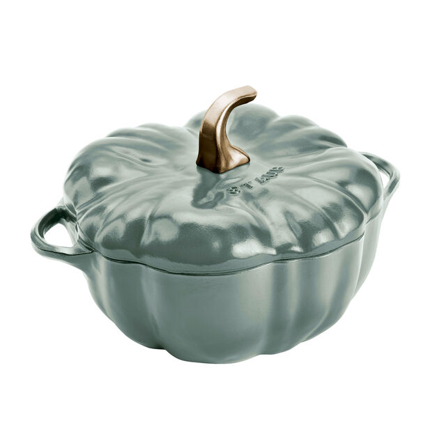 3.5 qt, Pumpkin, Dutch Oven With Gold Stem, Eucalyptus,,large