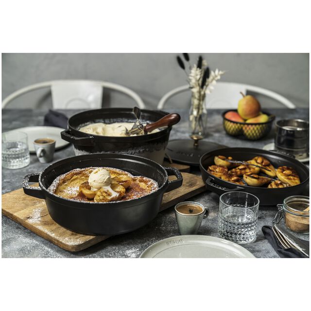 4-pc Stackable Cookware Set, Matte Black, Cast Iron ,,large