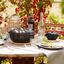 3.5 qt, Pumpkin, Dutch Oven With Brass Knob, Matte Black,,large preview