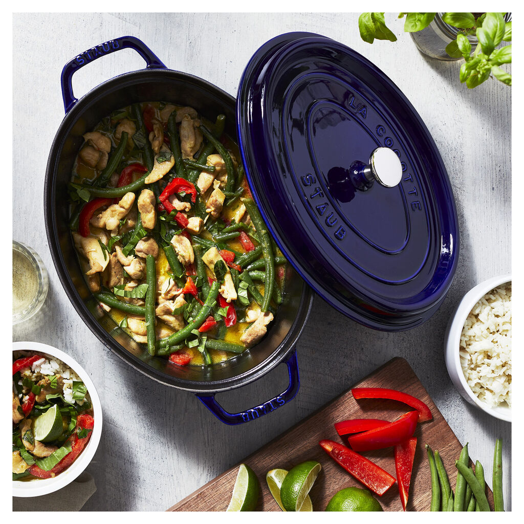 5.75 qt, Oval, Dutch Oven, Dark Blue,,large