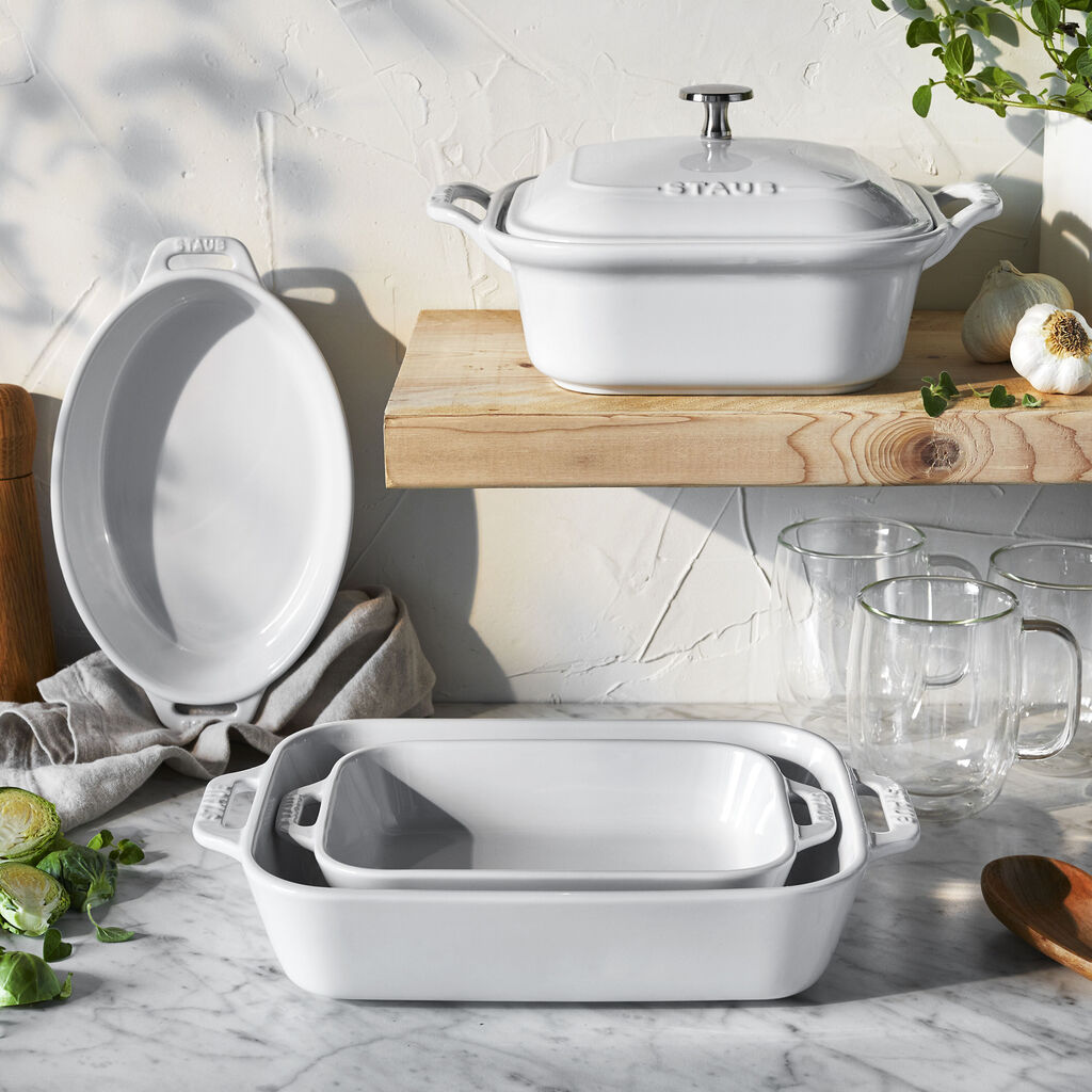 5-pc, Mixed Baking Dish Set, White,,large