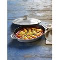9-inch, Oval, Covered Baking Dish With Lid, Graphite Grey,,large