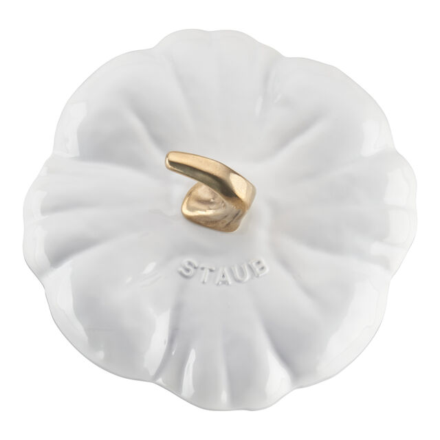 3.5 qt, Pumpkin, Dutch Oven With Brass Knob, Pure White,,large