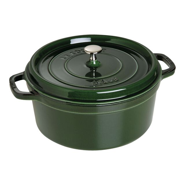 7 qt, Round, Dutch Oven, Basil,,large