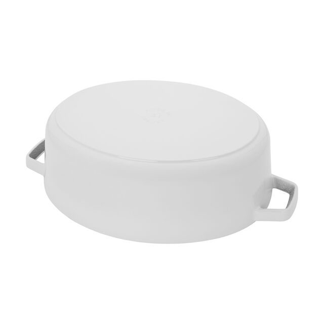6 qt, Wide Oval French Oven, Pure White,,large