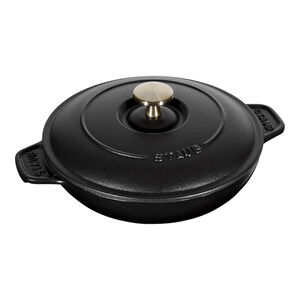 8-inch, Round, Covered Baking Dish With Lid, Matte Black