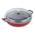 3.5 qt, Braiser With Glass Lid, Cherry,,large