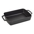 12-x 8-inch, Rectangular, Roasting Pan, Matte Black,,large