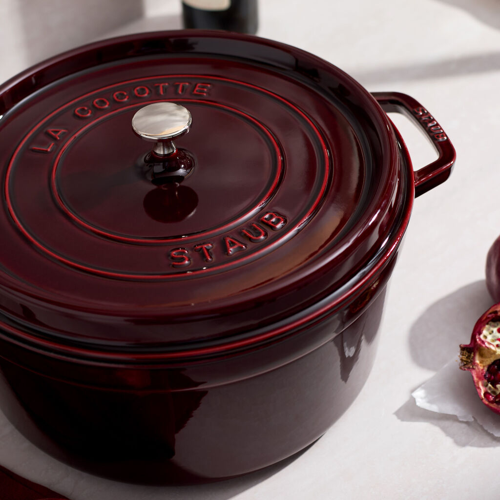 9 qt, Round, Dutch Oven, Grenadine,,large
