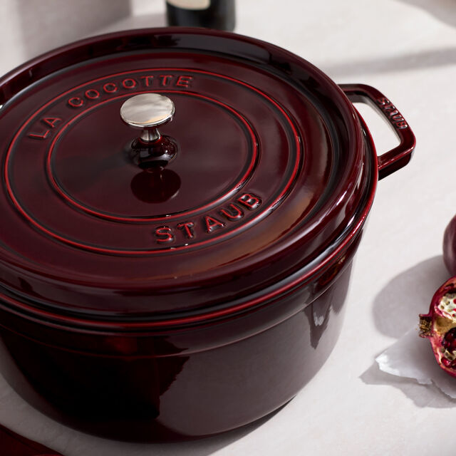 9 qt, Round, Dutch Oven, Grenadine,,large