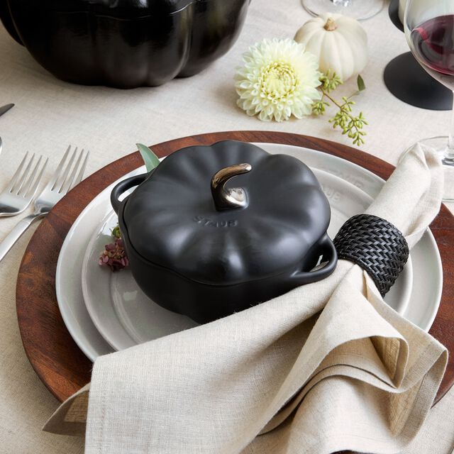 0.75 qt, Pumpkin, Petite Dutch Oven, Matte Black,,large