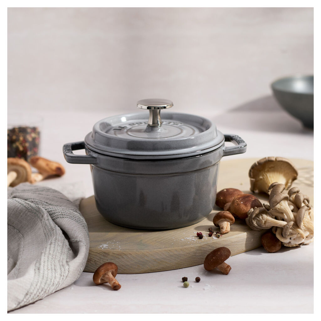 0.75 qt, Round, Dutch Oven, Graphite Grey,,large